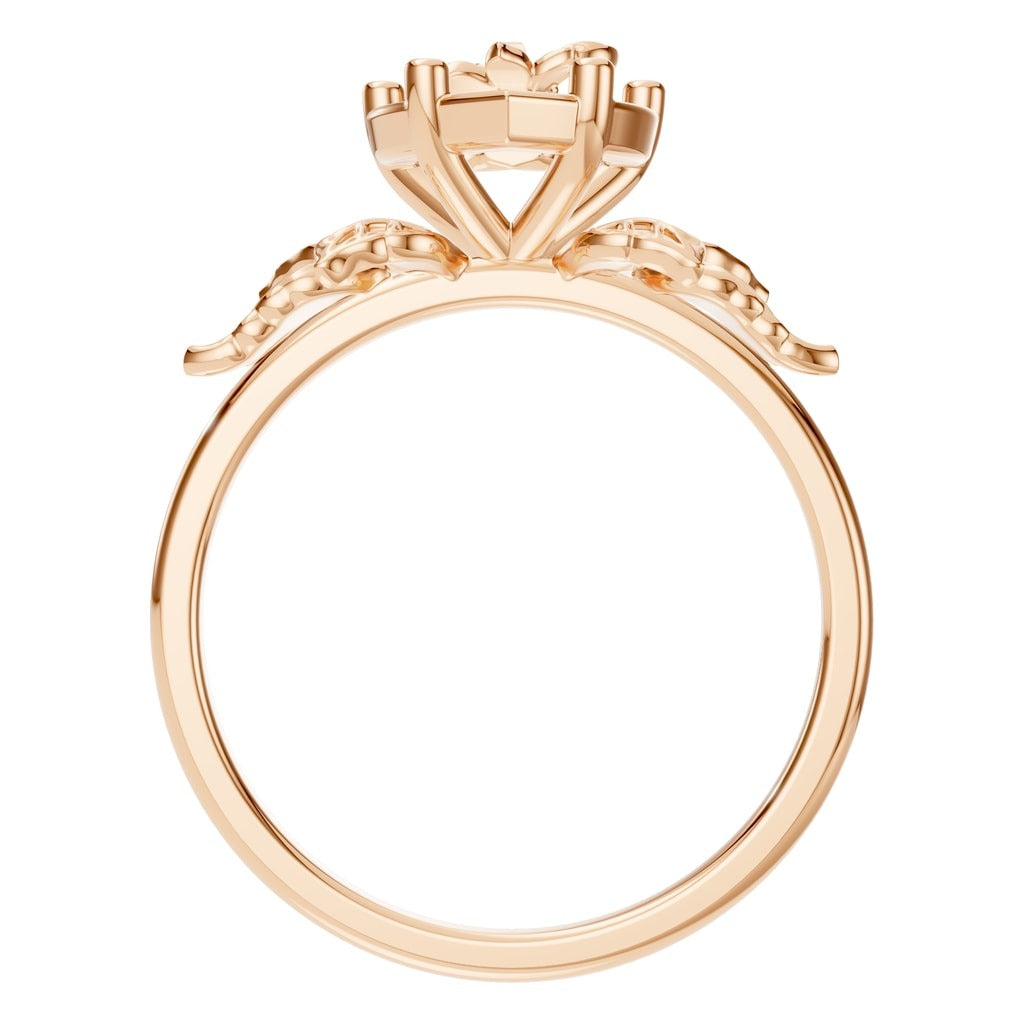 RI-9999 Rose Gold Ring UNSET - Top View