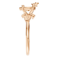 RI-9999 Rose Gold Ring UNSET - Side View