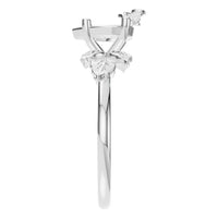 RI-9999 White Gold Ring UNSET - Side View