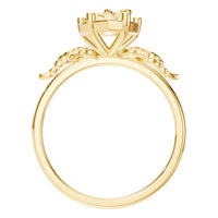 RI-9999 Yellow Gold Ring UNSET - Top View