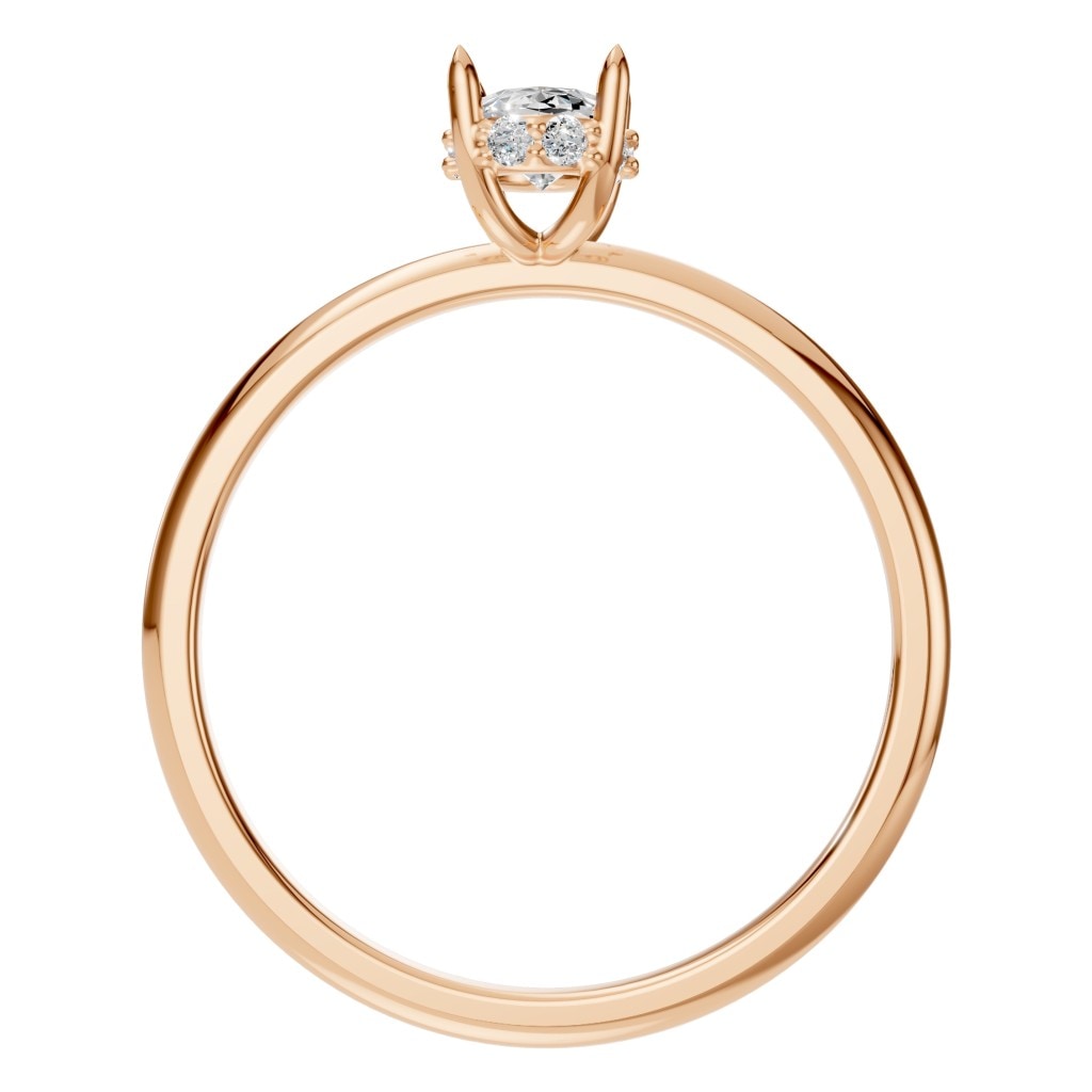 RI-9999 Rose Gold Ring SET - Top View