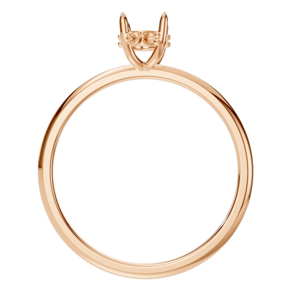 RI-9999 Rose Gold Ring UNSET - Top View