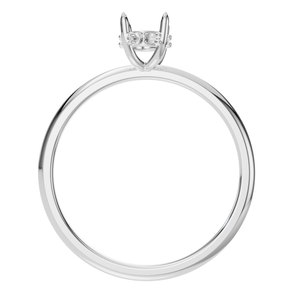RI-9999 White Gold Ring UNSET - Top View