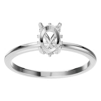 RI-9999 White Gold Ring UNSET - Front View