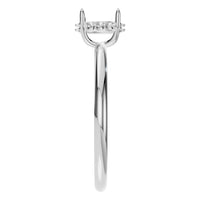 RI-9999 White Gold Ring UNSET - Side View
