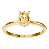 RI-9999 Yellow Gold Ring UNSET - Front View