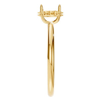 RI-9999 Yellow Gold Ring UNSET - Side View