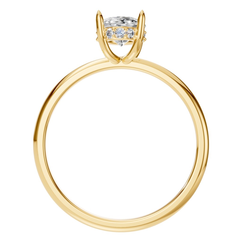 RI-9999 Yellow Gold Ring SET - Top View