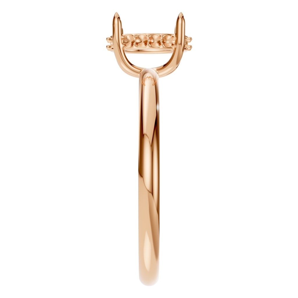 RI-9999 Rose Gold Ring UNSET - Side View