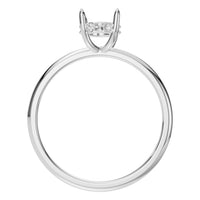 RI-9999 White Gold Ring UNSET - Top View