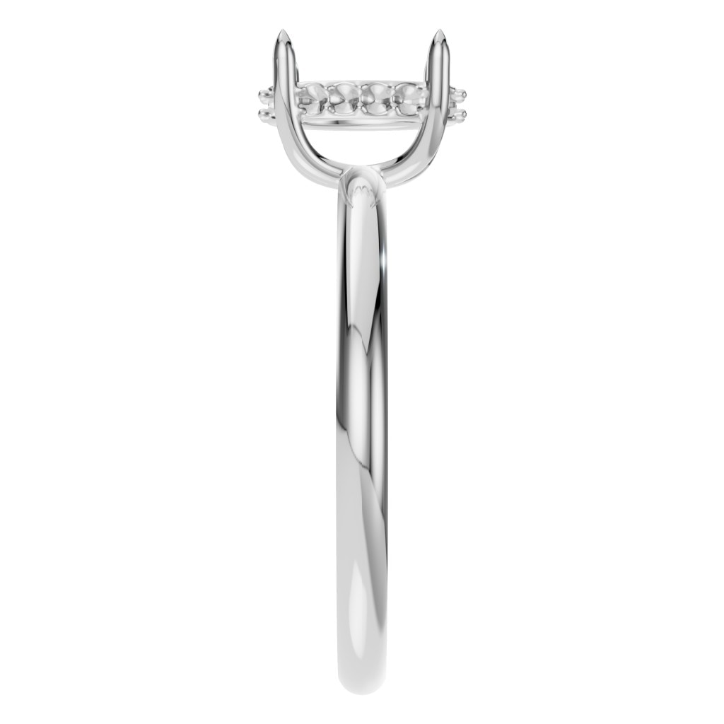 RI-9999 White Gold Ring UNSET - Side View