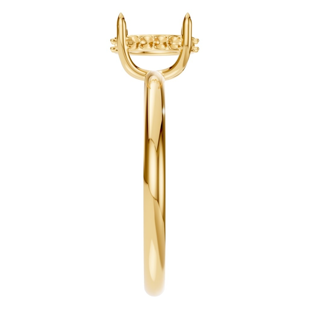 RI-9999 Yellow Gold Ring UNSET - Side View