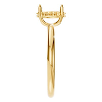 RI-9999 Yellow Gold Ring UNSET - Side View