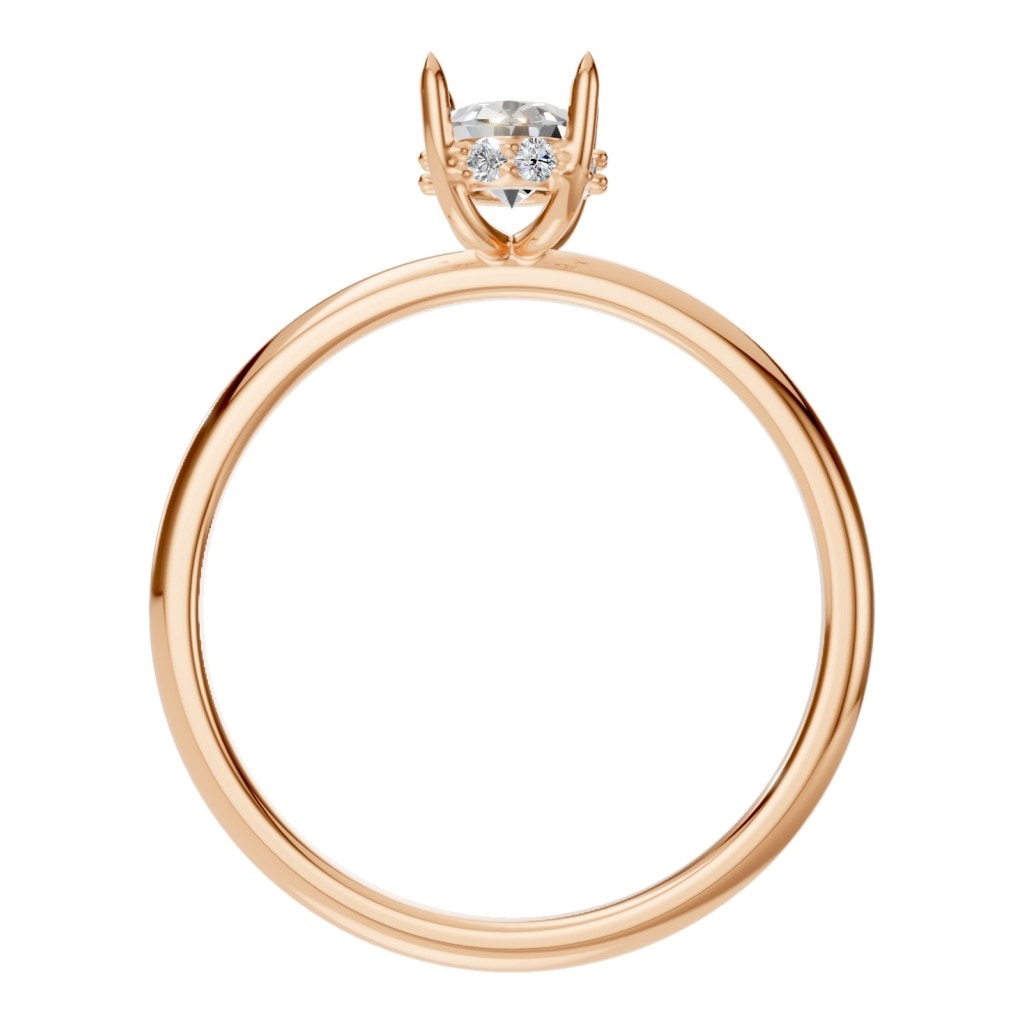 RI-9999 Rose Gold Ring SET - Top View