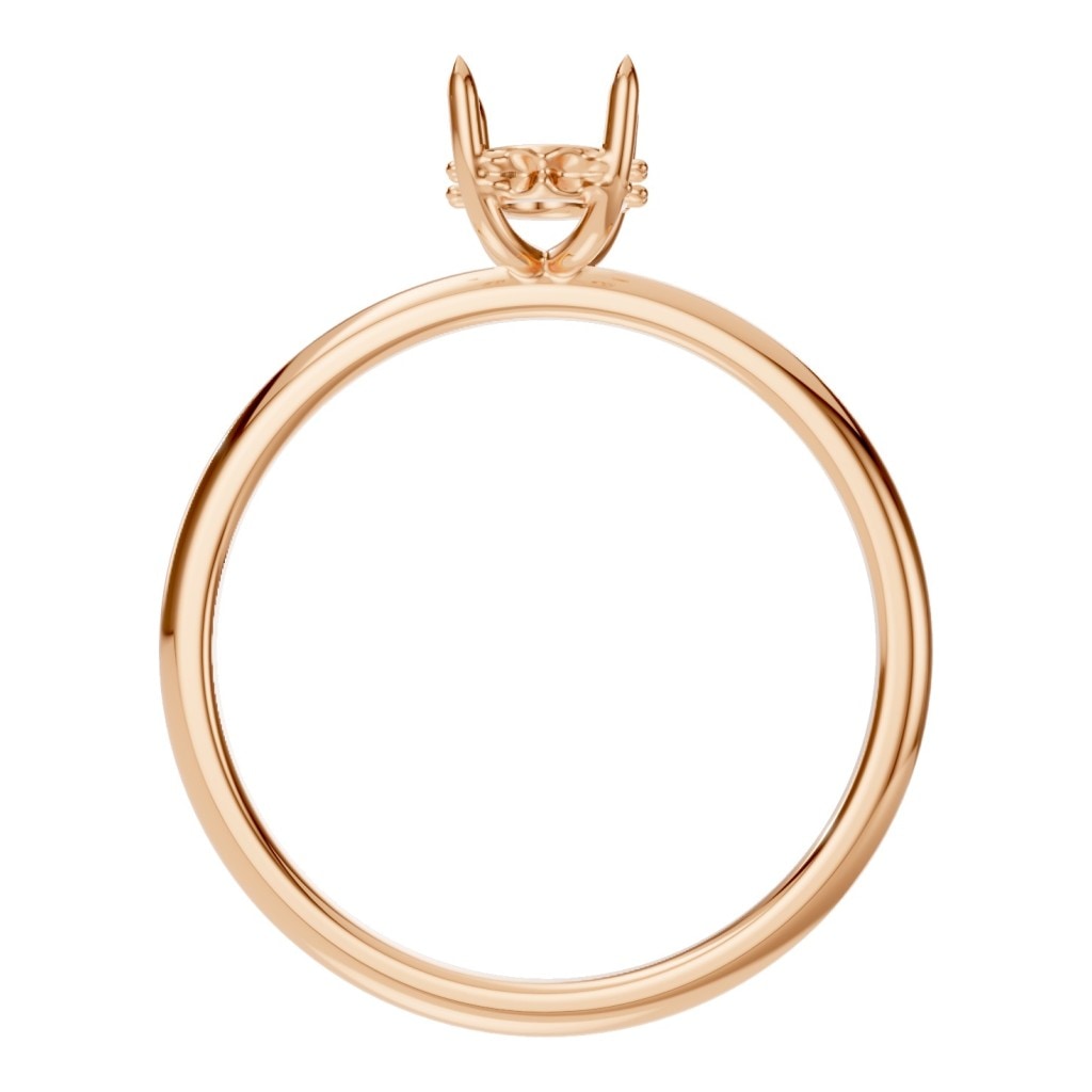 RI-9999 Rose Gold Ring UNSET - Top View