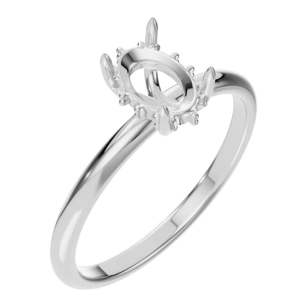 RI-9999 White Gold Ring UNSET - Main View