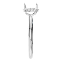 RI-9999 White Gold Ring UNSET - Side View