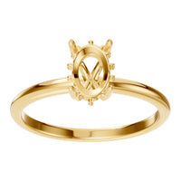 RI-9999 Yellow Gold Ring UNSET - Front View