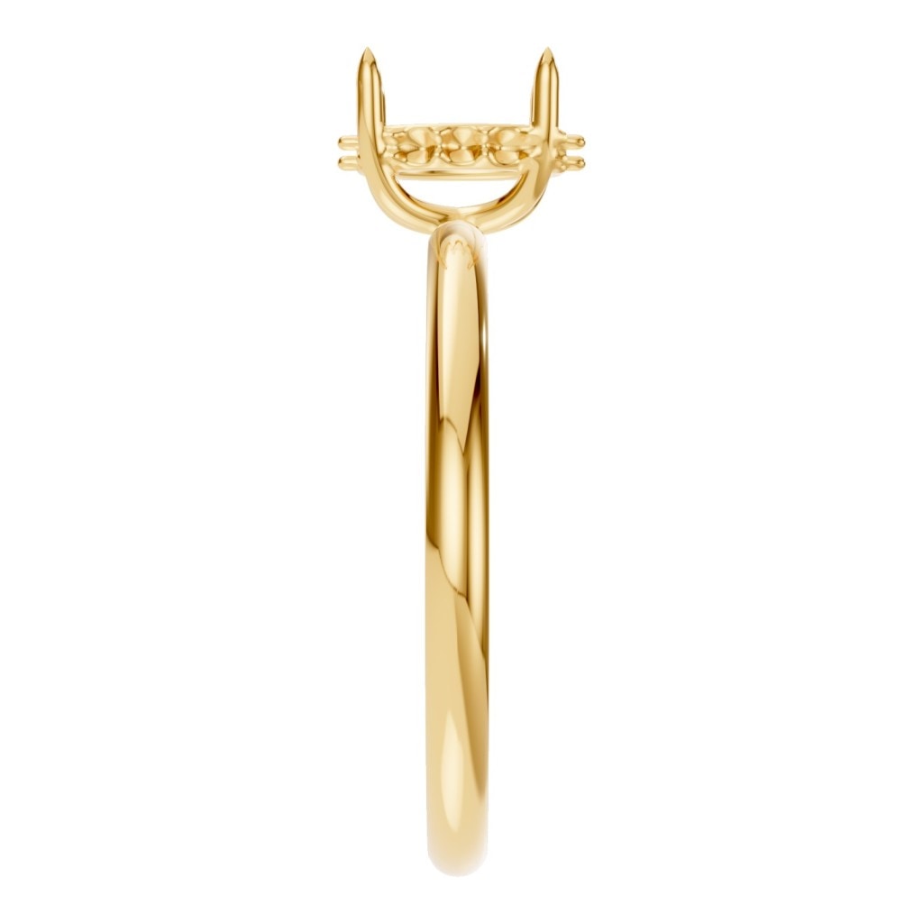 RI-9999 Yellow Gold Ring UNSET - Side View